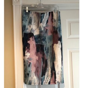 Watercolor pencil skirt